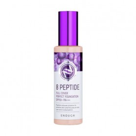 Тональная основа для лица Enough 8 Peptide Full Cover Perfect Foundation SPF 50+ PA+++ тон 13, с пептидами, 100 мл