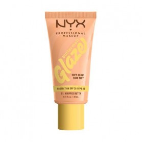 Тональная основа-тинт для лица NYX Professional Makeup Buttermelt Glaze Soft Glow Skin Tint, SPF 30, 01 Whipped Butta, 30 мл