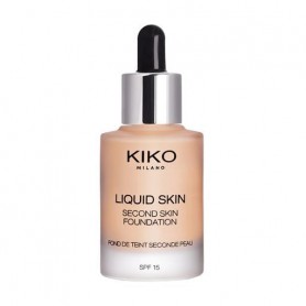 Тональная основа для лица Kiko Milano Liquid Skin Second Skin Foundation SPF 15, 70 Warm Beige, 30 мл