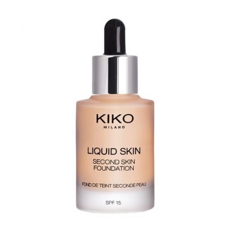 Тональная основа для лица Kiko Milano Liquid Skin Second Skin Foundation SPF 15, 70 Warm Beige, 30 мл