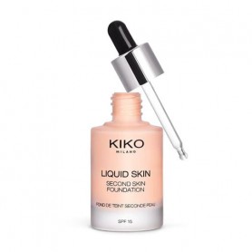 Тональная основа для лица Kiko Milano Liquid Second Skin Foundation, SPF 15, 30 Warm Beige, 30 мл