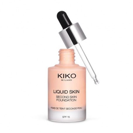 Тональная основа для лица Kiko Milano Liquid Second Skin Foundation, SPF 15, 30 Warm Beige, 30 мл