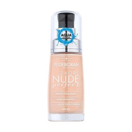 Тональная основа для лица Deborah 24Ore Nude Perfect Foundation SPF 20, 03 Sand, 30 мл