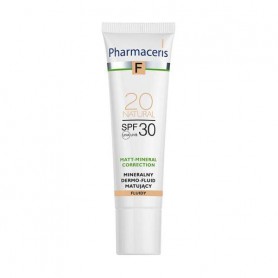 Минеральный матирующий флюид для лица Pharmaceris F Mineral Mattifying Fluid Dermo-Foundation SPF 30, 20 Natural, 30 мл