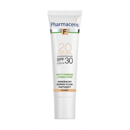 Минеральный матирующий флюид для лица Pharmaceris F Mineral Mattifying Fluid Dermo-Foundation SPF 30, 20 Natural, 30 мл