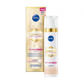 Тонирующий флюид для лица NIVEA Luminous 630 CC Fluid 3 in 1 SPF 30, Light, 40 мл