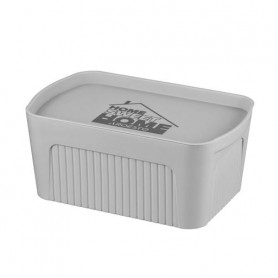 Ящик для хранения Ardesto с крышкой, серый, 32*21.5*14 см, 6 л (ARHC2506G)