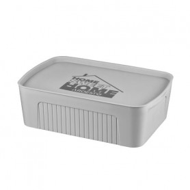 Ящик для хранения Ardesto с крышкой, серый, 45.5*31*14 см, 13 л (ARHC2513G)