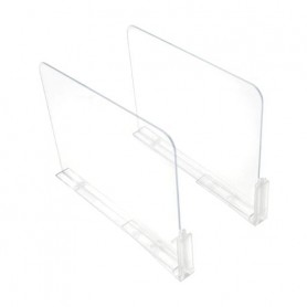 Разделитель для полки Homax прозрачный пластик, 28.5*20.5*3 см, 2 шт (BR-22)