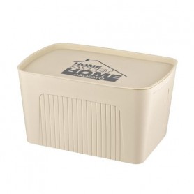 Ящик для хранения Ardesto с крышкой, бежевый, 45.5*31*24.5 см, 23 л (ARHC2523B)