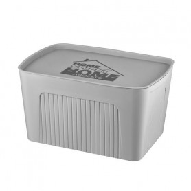 Ящик для хранения Ardesto с крышкой, серый, 45.5*31*24.5 см, 23 л (ARHC2523G)