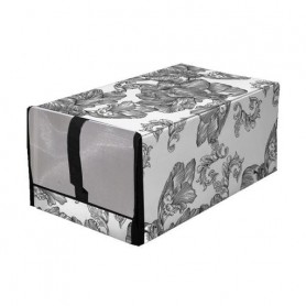 Органайзер для обуви Idea Home Anthracite Flowers с крышкой, 34*22*16 см (NPA-01 ткан. з/кр д/взуття Anthracite Flowers)
