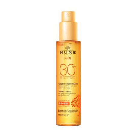 Бронзирующее масло для тела и лица Nuxe Tanning Sun Oil SPF 30, 150 мл