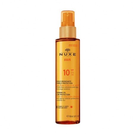 Бронзирующее масло для тела и лица Nuxe Tanning Sun Oil SPF10, 150 мл