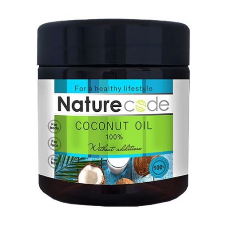 Натуральное кокосовое масло для тела, лица и волос Nature Code 100% Coconut Oil без добавок, 140 мл