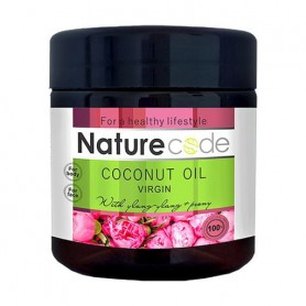 Натуральное кокосовое масло Nature Code Coconut Oil Virgin с эфирным маслом иланг-иланга, 140 мл