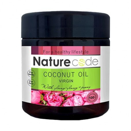Натуральное кокосовое масло Nature Code Coconut Oil Virgin с эфирным маслом иланг-иланга, 140 мл