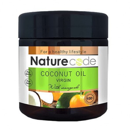 Натуральное кокосовое масло Nature Code Coconut Oil Virgin с эфирным маслом апельсина, 140 мл