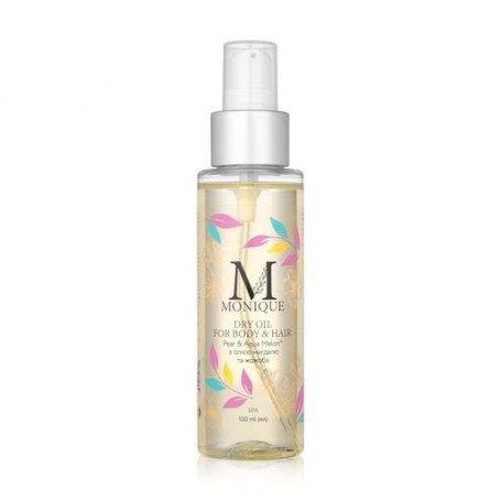 Сухое масло для тела и волос MONIQUE Pear &amp Aqua Melon с маслом миндаля и жожоба, 100 мл
