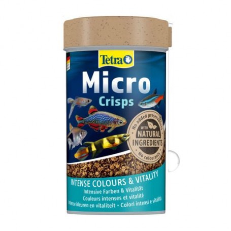 Корм для аквариумных тропических рыб Tetra Micro Crisps в чипсах, 100 мл