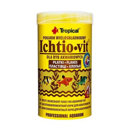 Корм для всех аквариумных рыб Tropical Ichtio-Vit в хлопьях, 100 г