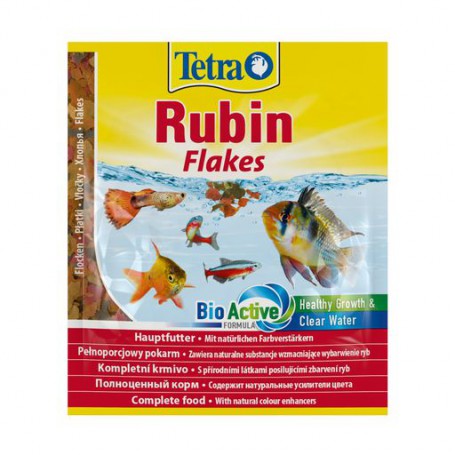 Корм для аквариумных рыб Tetra Rubin Flakes в хлопьях, для окраски, 52 г