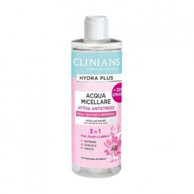 Мицеллярная вода Clinians Hydra Plus Attiva Antistress 3 в 1 с экстрактом мальвы, для сухой и чувствительной кожи, 400 мл