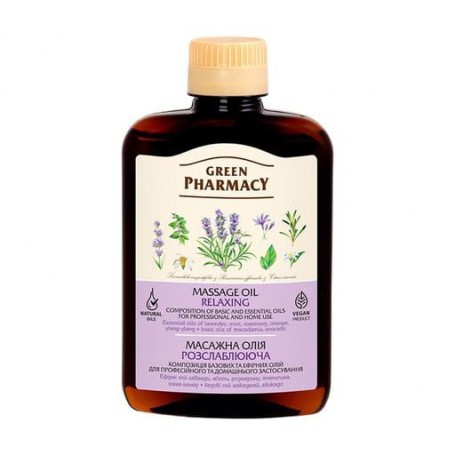 Расслабляющее массажное масло Green Pharmacy, 200 мл