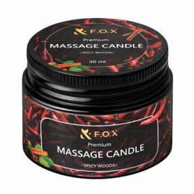 Массажная свеча F.O.X Premium Massage Candle Spicy Woods, 30 мл