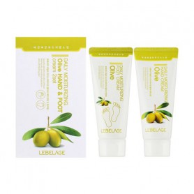 Набор кремов для рук и ног Lebelage Daily Moisturizing Olive Hand &amp Foot, 2*100 мл