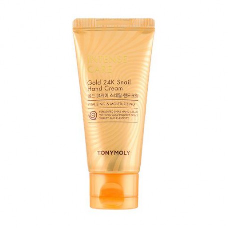 Крем для рук Tony Moly Intense Care Gold 24K Snail Hand Cream с муцином улитки и коллоидным золотом, 60 мл
