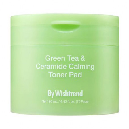 Успокаивающие тонер-пады для лица By Wishtrend Green Tea &amp Ceramide Calming Toner Pad, 190 мл, 70 шт