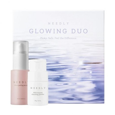 Набор Needly Glowing Duo для мягкого очищения и осветления кожи лица (энзимная пудра, 40 г + сыворотка, 30 мл)