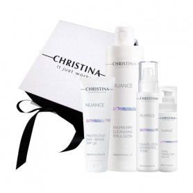 Подарочный набор Christina Nuance (эмульсия, 300 мл + тоник, 100 мл + крем, 75 мл + сыворотка, 30 мл)