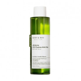 Тонер для лица Mary &amp May Vegan Cica Tea Tree AHA PHA Blemish Toner с центеллой азиатской и чайным деревом, 30 мл