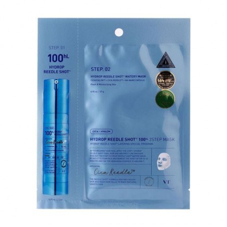 Двухэтапная увлажняющая гидрогелевая маска для лица VT Cosmetics Hydrop Reedle Shot 100hL 2-Step Mask, 28.5 г
