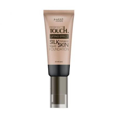 Тональный крем для лица Maxi Color Perfect Touch Lifting Effect Silk Mineral Liquid Skin Foundation 01 Натуральный беж, 30 мл