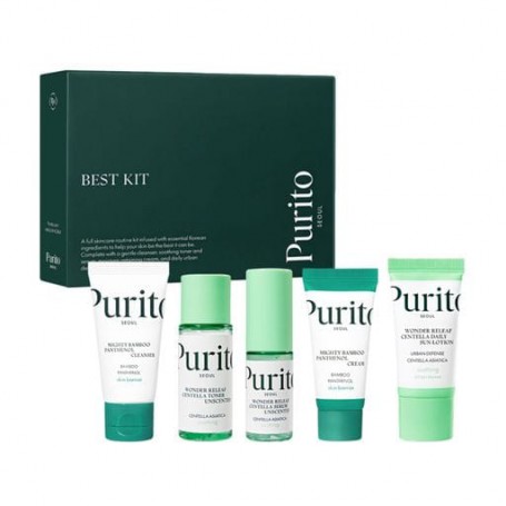 Набор для лица Purito Seoul Best Kit (гель, 30 мл + тонер, 30 мл + сыворотка, 15 мл + крем, 15 мл + крем, 15 мл)