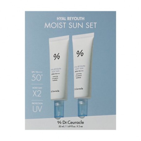 Набор солнцезащитных кремов для лица Dr.Ceuracle Hyal Reyouth Moist Sun Duo Set, SPF 50+ PA++++, 2*50 мл