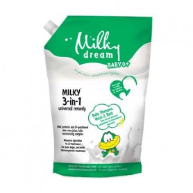 Детское универсальное средство для купания 3в1 Milky Dream Baby для мытья волос и подмывания малышей, 450 мл (дойпак)