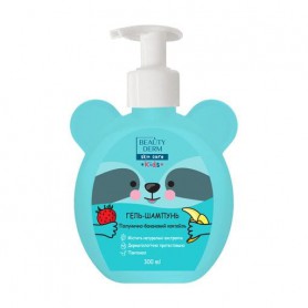 Детский гель-шампунь BEAUTYDERM Kids Shower Gel 2в1 Клубнично-банановый коктейль, 300 мл