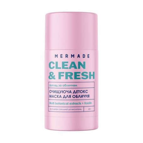 Очищающая детокс маска для лица Mermade Clean &amp Fresh Multi Botanical Extracts, 60 г