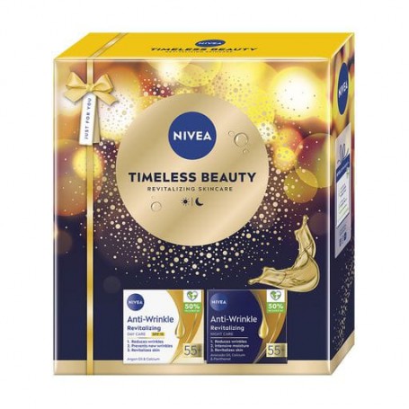 Подарочный набор для лица NIVEA Timeless Beauty (крем дневной 55+, 50 мл + ночной крем 55+, 50 мл)