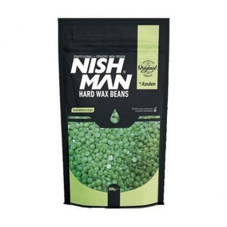 Воск для депиляции в гранулах Nishman Hard Wax Beans Green, 500 г
