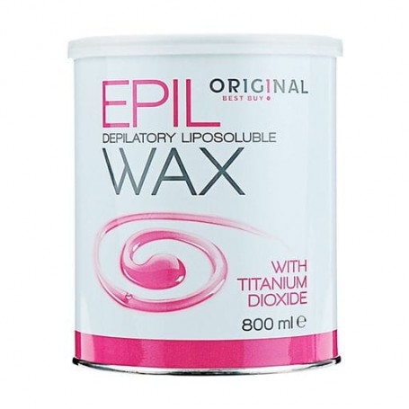 Жирорастворимый воск для депиляции Original Best Buy Epil Depilatory Liposoluble Wax розовый, с титан-диоксидом, 800 мл