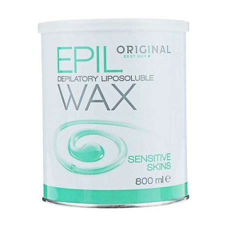 Жирорастворимый воск для депиляции Original Best Buy Epil Depilatory Liposoluble Wax зеленый, для чувствительной кожи, 800 мл