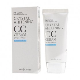 Осветляющий CC-крем для лица 3W Clinic Crystal Whitening CC Cream SPF50 + PA +++ 02 Natural Beige, 50 мл