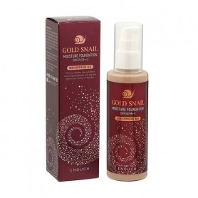Омолаживающий тональный крем для лица Enough Gold Snail Moisture Foundation SPF 30 PA++ с муцином улитки, тон 21, 100 мл