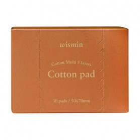 Косметические хлопковые подушечки Wismin Cotton Multi 5 Layers Cotton Pad, 30 шт