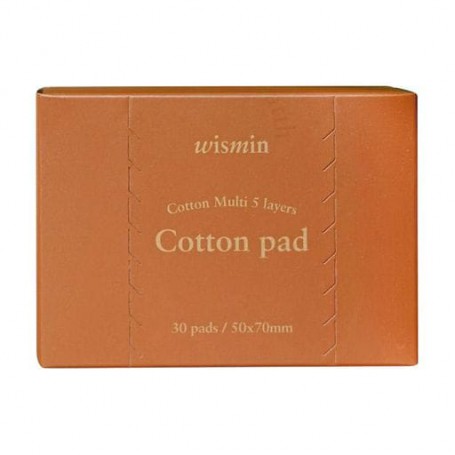 Косметические хлопковые подушечки Wismin Cotton Multi 5 Layers Cotton Pad, 30 шт